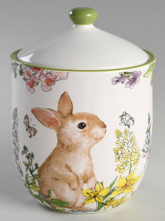 Garden Bunny Large Canister & Lid