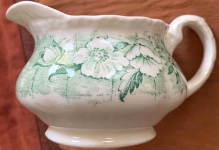 Trellis Green Creamer