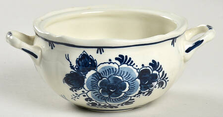 Blue Deft Sugar Bowl No Lid by Royal Goedewaagen