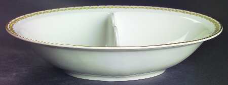Albany 10" Oval Divided Vegetable Bowl