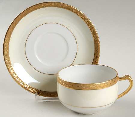 Baroness Flat Cup & Saucer Set by Haviland