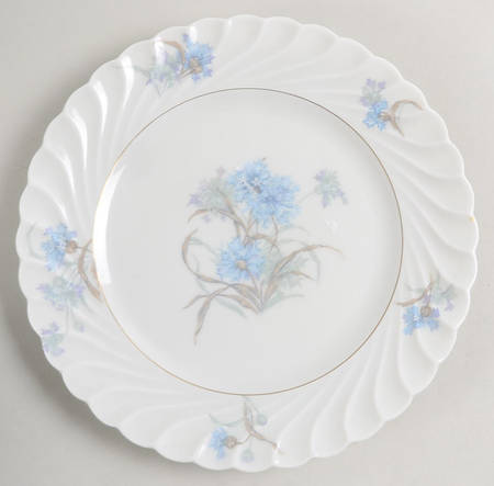 Bergere (Blue Flowers, Gold Verge) Salad Plate