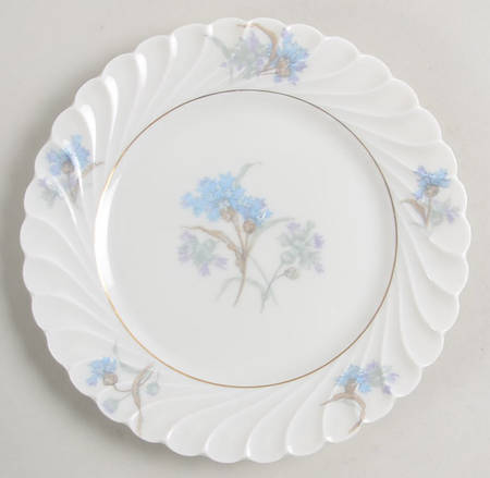 Bergere (Blue Flowers, Gold Verge) Bread & Butter Plate