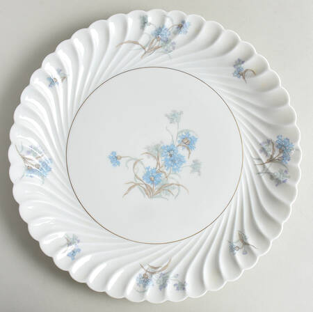 Bergere (Blue Flowers, Gold Verge) 12" Chop Plate (Round Platter)