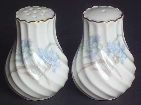 Bergere (Blue Flowers, Gold Verge) Salt & Pepper Set
