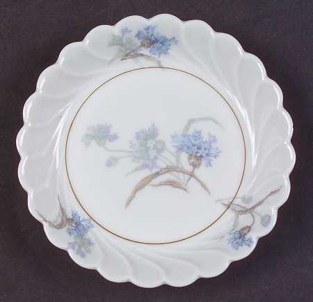 Bergere (Blue Flowers, Gold Verge) Coaster