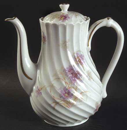 Bergere (Blue Flowers, Gold Verge) Small Coffee Pot & Lid