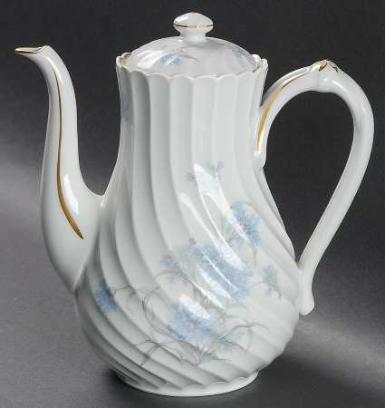 Bergere (Blue Flowers, Gold Verge) Small Coffee Pot & Lid