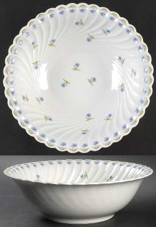 Bleuets 10" Large Salad Serving Bowl