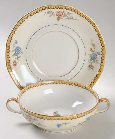 Blois Flat Cream Soup Bowl & Saucer Set