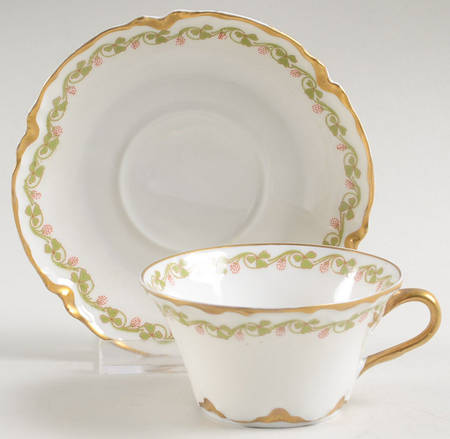 Clover Leaf Flat Demitasse Cup & Saucer Set by Haviland