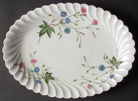 Florence (Newer, Swirl Edge, No Trim) 14" Oval Serving Platter