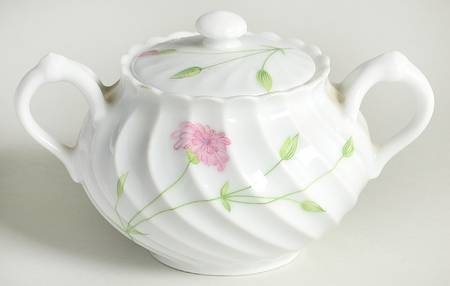 Florence (Newer, Swirl Edge, No Trim) Mini Sugar Bowl & Lid