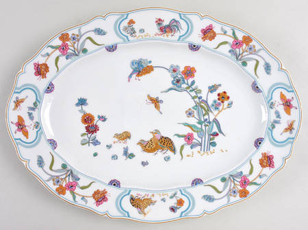 Golden Quail 14" Oval Serving Platter