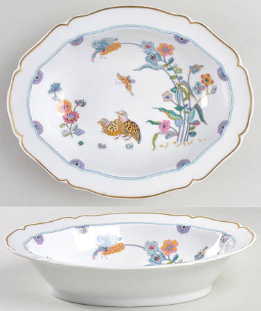 Golden Quail 9" Oval Vegetable Bowl