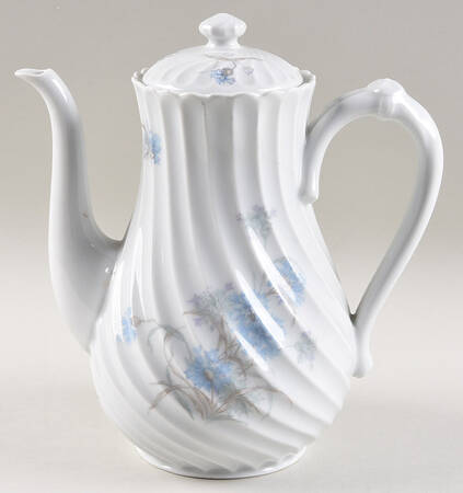 Bergere (Blue Flowers, No Verge Line) Coffee Pot & Lid