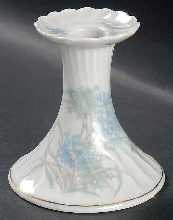 Bergere (Blue Flowers, No Verge Line) Small Candlestick