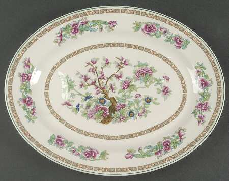 Indian Tree 14" Oval Serving Platter