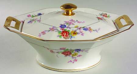 Jewel (White) Round Covered Vegetable