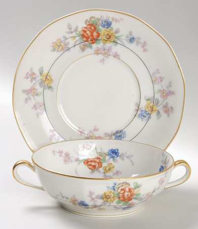 Jewel (White) Flat Cream Soup Bowl & Saucer Set