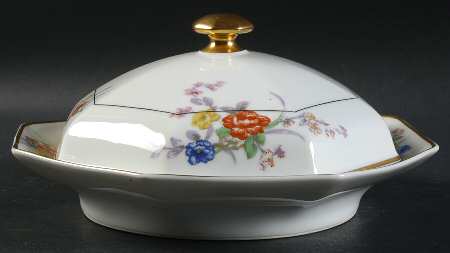 Jewel (White) Round Covered Butter