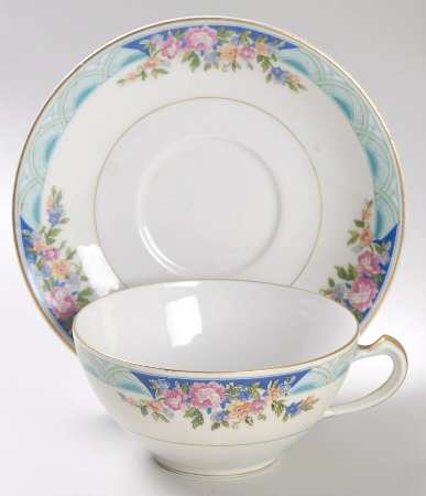 Massachusetts Flat Cup & Saucer Set by Haviland