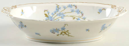 Montmery (Forget Me Nots) 9" Oval Vegetable Bowl