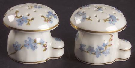 Montmery (Forget Me Nots) Individual Figural Salt & Pepper Set