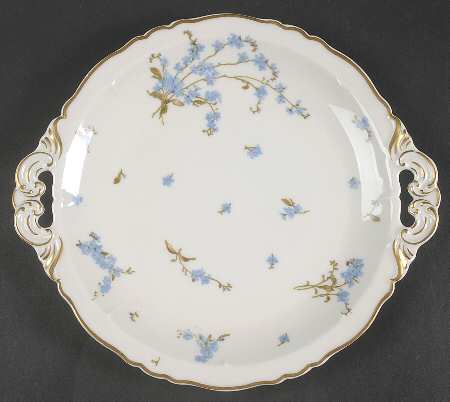 Montmery (Forget Me Nots) Handled Cake Plate