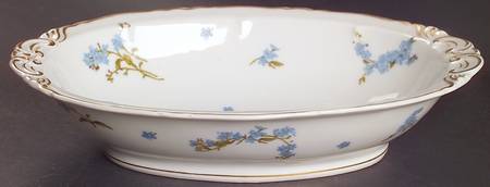 Montmery (Forget Me Nots) 10" Oval Vegetable Bowl