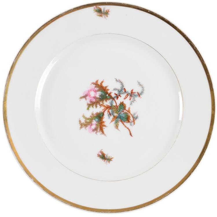 Moss Rose (Thick Gold Trim) Dinner Plate by Haviland