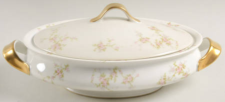 Pink Spray Oval Covered Vegetable