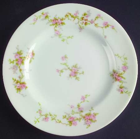 Pink Spray Bread & Butter Plate