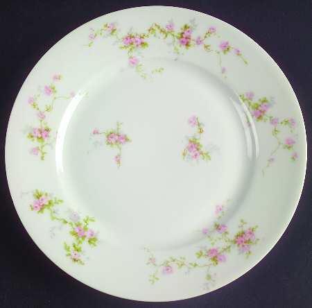 Pink Spray Salad Plate