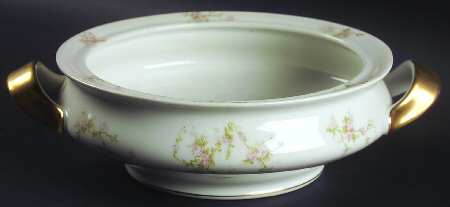 Pink Spray Round Vegetable No Lid