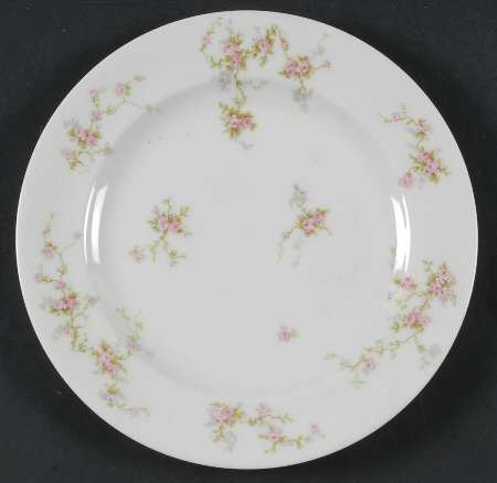 Pink Spray Luncheon Plate