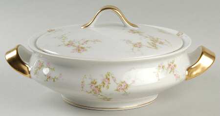 Pink Spray Round Covered Vegetable by Haviland