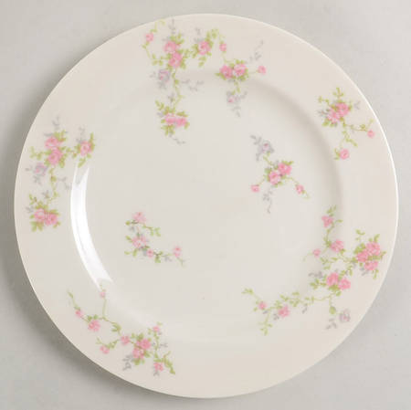 Pink Spray Salad Plate