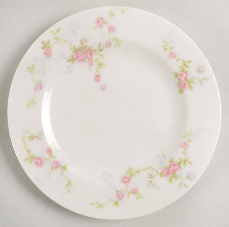 Pink Spray Bread & Butter Plate
