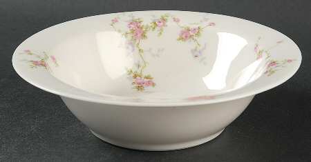 Pink Spray Rim Cereal Bowl