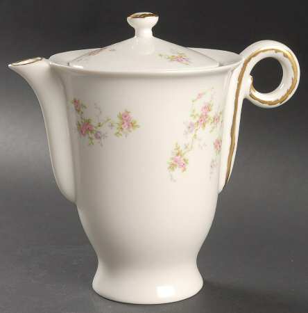 Pink Spray Coffee Pot & Lid