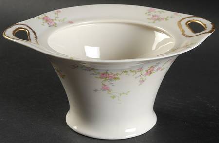Pink Spray Sugar Bowl No Lid