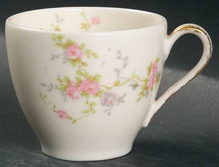 Pink Spray Flat Demitasse Cup