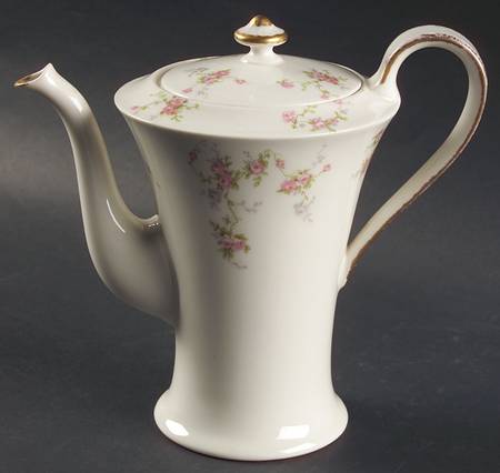 Pink Spray Coffee Pot & Lid