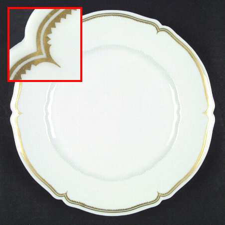 Pompadour White Gold Design (No Trim) by Haviland