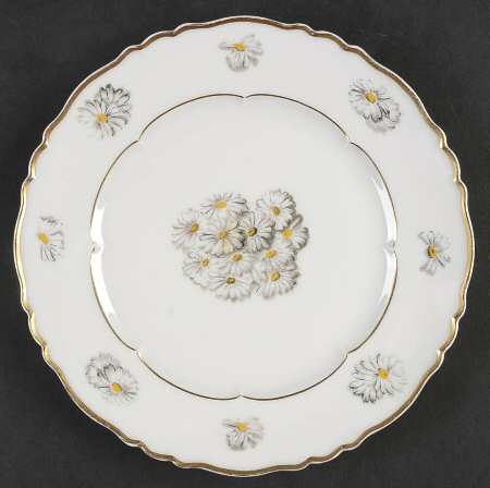 Primrose (White, Scalloped) Salad Plate by Haviland