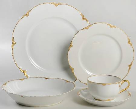 Ranson (Gold Trim) 5 Piece Place Setting