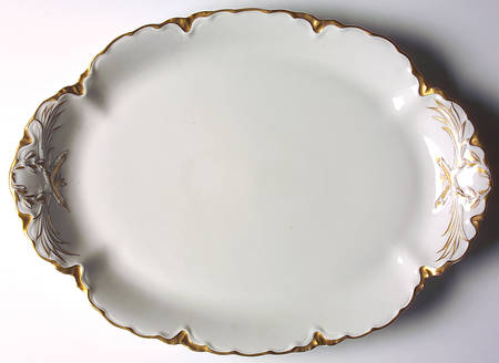 Ranson (Gold Trim) 15" Oval Serving Platter