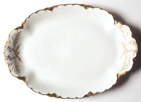 Ranson (Gold Trim) 11" Oval Serving Platter