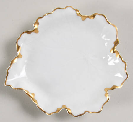 Ranson (Gold Trim) 6" Leaf Plate